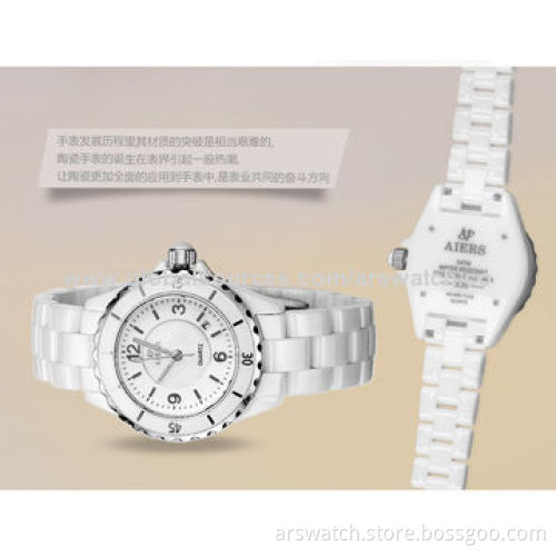 New Design High-quality Luxury Ceramic Watches for Ladies, 3ATM Waterproof, Japan Quartz Movement